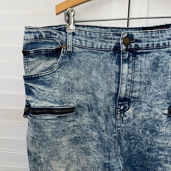 Road Narrows Jeans Size 40 Stretch Acid Wash Distressed Denim - Picture 4 of 16